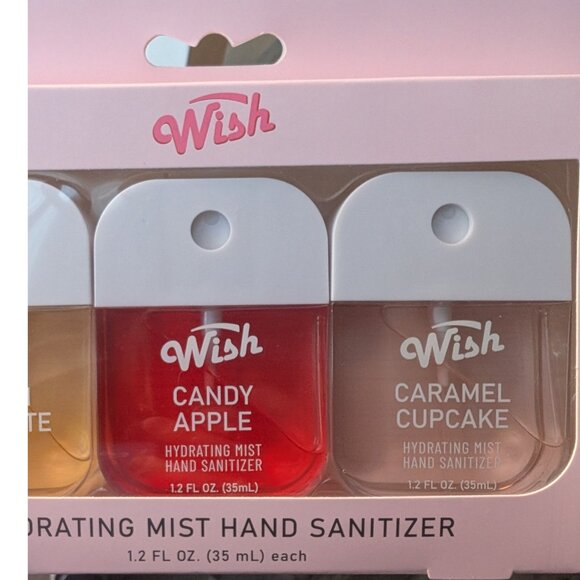 Wish Fall Trio Hydrating Mist Hand Sanitizer Set, Fall Trio Limited Edition, NEW - Picture 3 of 4
